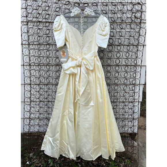 80s Jessica McClintock Wedding Dress Cinderella Cottagecore Victorian Style NWT - Picture 11 of 14